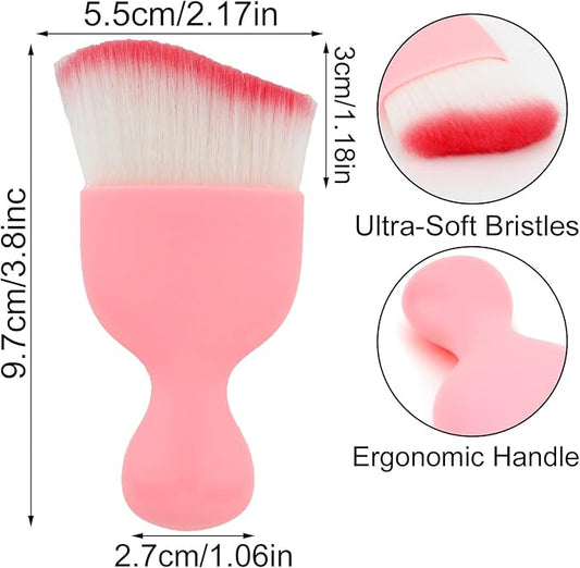 Car Detailing Brush, Soft Bristle Cleaning Brush, Scratch-Free Auto Duster Tool for Dashboard, Air Vents, Leather & Interior Cleaning (Pink)