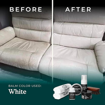Clyde's™ 4-Step Leather Recoloring Kit | Includes Brush and Lint-Free Towels | Cleans, Restores, and Protects Your Leather