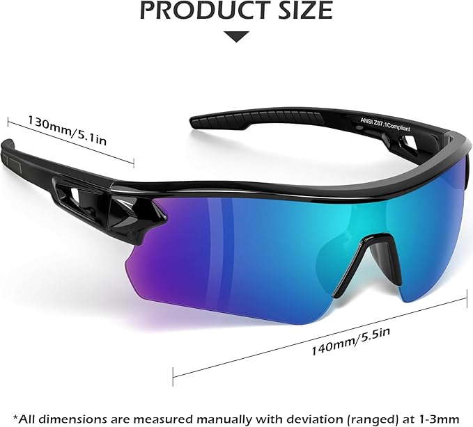 OXG 3 Pack Work Safety Glasses for Men Women, ANSI Z87.1 Scratch Impact Resistant Protective Eyewear for Industrial Shooting