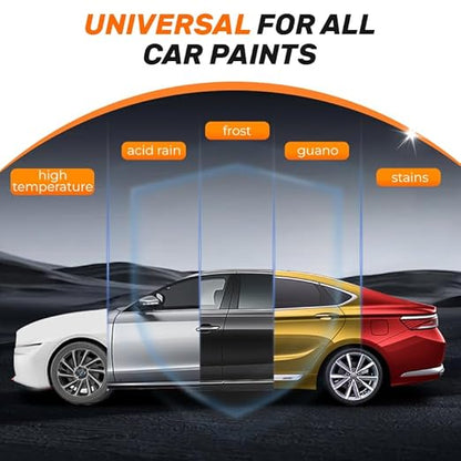 NUAN 300ml Custom Car Coating, Nano Ceramic Coating for Vehicle Paint Protection, Hydrophobic & Gloss Enhancer, Scratch Resistant, Easy Application