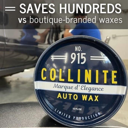 Collinite 915 Marque D Elegance Wax-Premium Carnauba+Polymer Concours Sealant. Show Car-Deep Shine & High Gloss + Durable, Long-Lasting Paint Protection for Cars, Trucks, & Motorcycles (12 fl oz)
