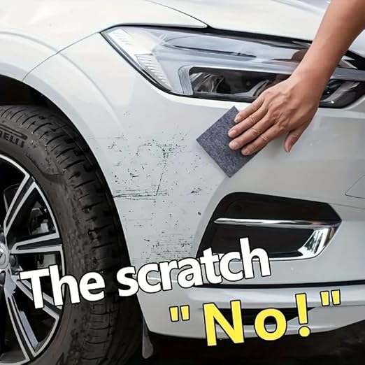 Nano Sparkle Cloth Car Scratch Remover Paste for Vehicles, 2025 Upgrade Car Scratch Repair Kit to Erase Car Paint Scratches, Water Spots，Scuff Repair Polishing Wax Kit (2pcs(White))