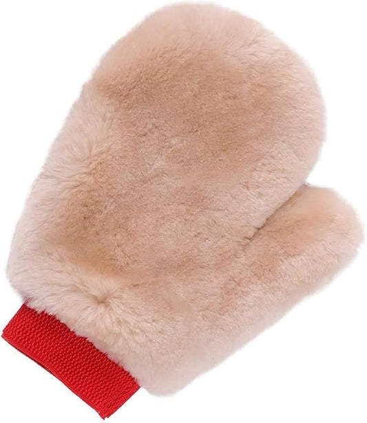 Gracefur Ultra-Soft Car Wash Mitt Double-Sided Sheepskin Wash Mitt, Scratch-Free Detailing Lambswool Extra Large Size Cleaning Gloves for Cars (Fingers, Pink)