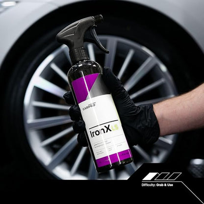 CARPRO IronX Iron Remover: Lemon Scent - Stops Rust Spots and Pre-Mature Failure of the Clear Coat, Iron Contaminant Removal - 500mL with Sprayer (17oz)
