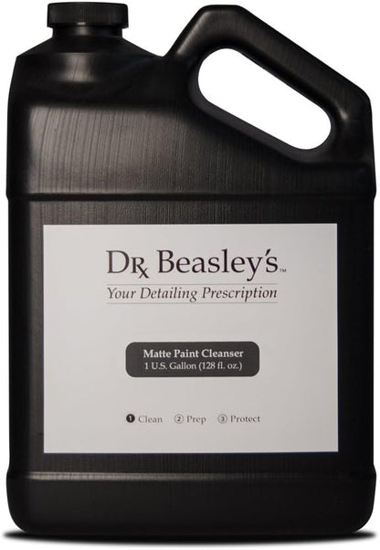 Dr. Beasley's Matte Paint Cleanser - Easily Removes Grease & Heavy Dirt, Droppings, Tree Sap from Autos. Safe On All Matte Surfaces, Preserves The Look for Satin & Glossy Paint, 1 Gal