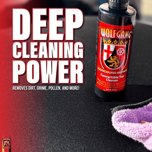 WOLFGANG CONCOURS SERIES Convertible Top Cleaner | Spray-On Cleaner for Fabric & Vinyl Tops | Prepares Surfaces for Treatment | WG-2650 | 16 oz