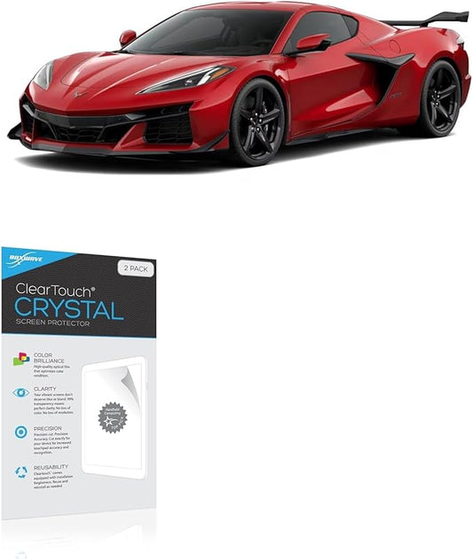 BoxWave Screen Protector Compatible with Chevrolet 2026 Corvette Display (12.7 in) - ClearTouch Crystal (2-Pack), HD Film Skin - Shields from Scratches