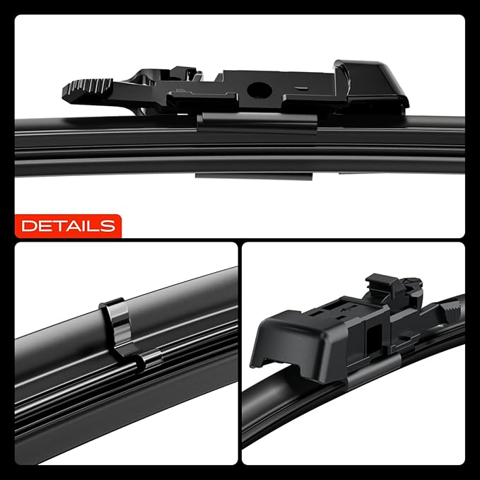A-Premium Pack of 2 Windshield Wiper Blades with Wear Indicator & Towel - Compatible with Dodge Sprinter 2500/Sprinter 3500 & Freightliner Sprinter 2500/3500-26" and 24", TL2 Connector