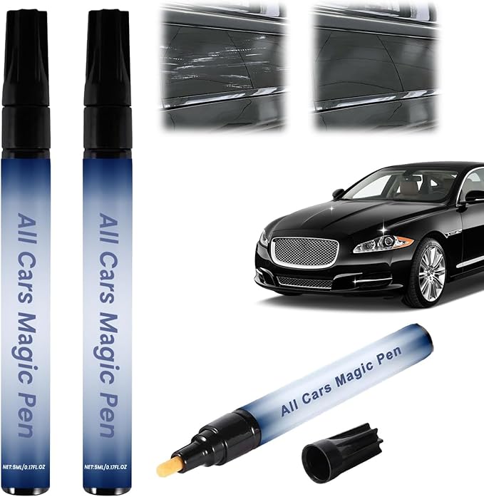 2Pcs All Cars Magic Pen-All Cars Magic Pen for Car Scratches,Car Scratch Repair Pen Set,Quick Fix for Scratches and Paint Damage,Fits All Car Colors