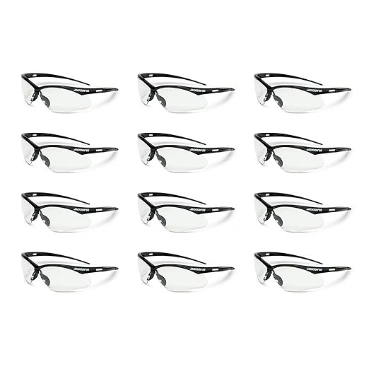 Jackson Safety SG Safety Glasses – Eye Protection for Men and Women – ANSI Z87.1 (Pack of 12)