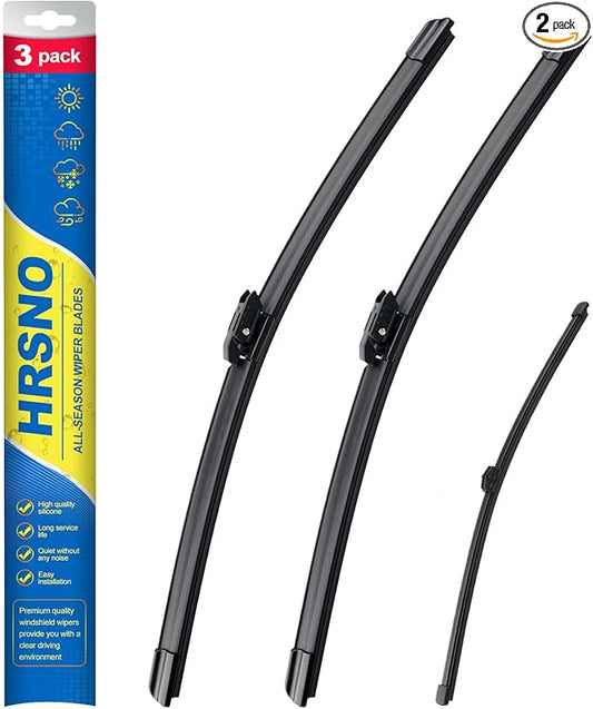 24"+20" Windshield Wipers With 13" Rear Wiper Blade Sets Automotive Replacement for BMW X2 2018-2023,Easy For Installation (Pack of 3)