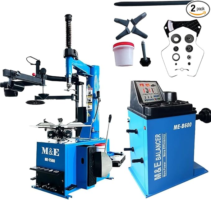 KATOOL ME Tire Changer and Balancer Machine Combo Bead Blaster+Assist Arm Tire Changer Machine Wheel Balancer Machine(560+600)