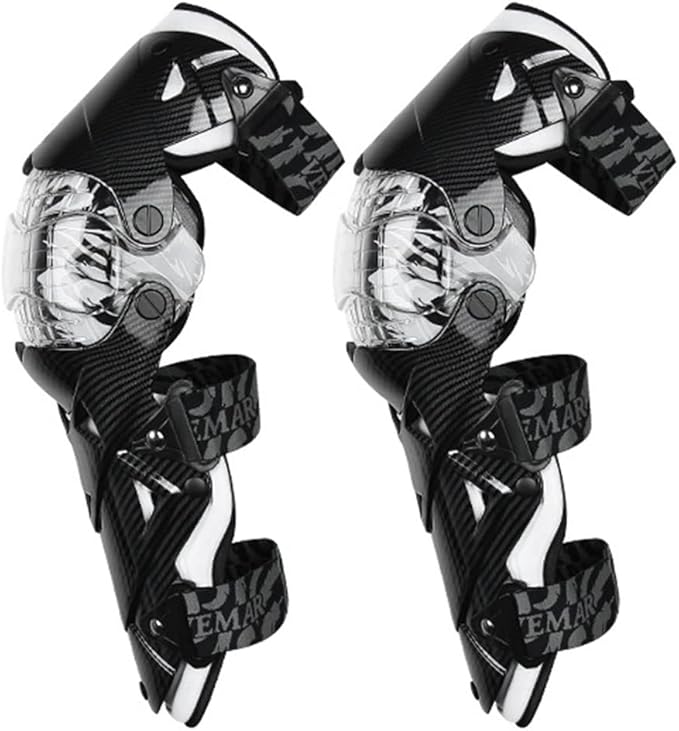 Tempsnow Knee and Shin Guards Motorcycle Protective Gear for Adults Hard Collision Avoidance Motocross Racing Knee Protector Shin Guards Motorbike Knee Guards Shin Protector