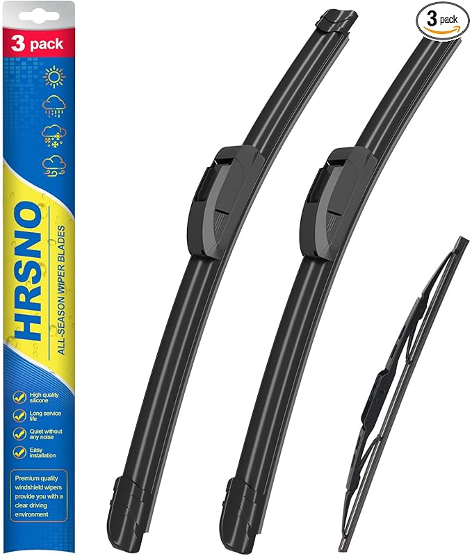 26"+20" Windshield Wipers With 16" Rear Wiper Blade Sets Automotive Replacement for Dodge grand caravan 2008-2020,Easy For Installation (Pack of 3)
