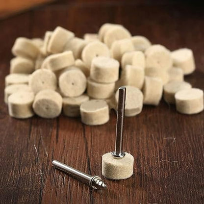 Drilax 100-Piece 1/2" Polishing & Buffing Wheel Kit with 2 Mandrels – Heavy-Duty Wheels 50% Thicker for Superior Durability – Compatible with Dremel Polishing Bits, Buffing Wheels & Jewelry Detailing