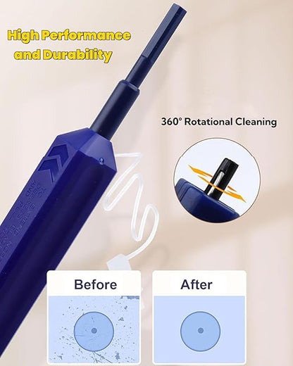 Zenithra Fiber Optic Cleaner,5PCS Fiber Optic Cleaning Pen 1.25mm Ferrules LC/MU FTTH Connector Cleaning Tools with 800+ Times