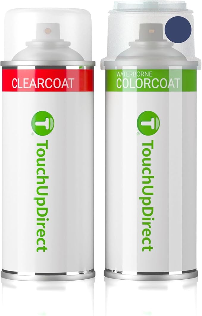 TouchUpDirect UV Dark Blue Compatible with Ford Exact Match Touch Up Paint Aerosol - Essential Kit