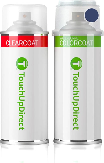 TouchUpDirect UV Dark Blue Compatible with Ford Exact Match Touch Up Paint Aerosol - Essential Kit