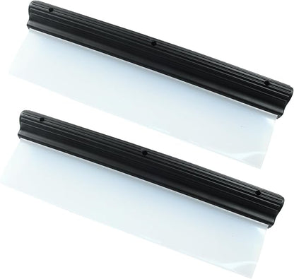 2 PCS 12 inch Silicone Car Squeegee - Flexible T-Bar Quick Dry Water Blade for Car, Windshield, Glass, Window Drying - Black