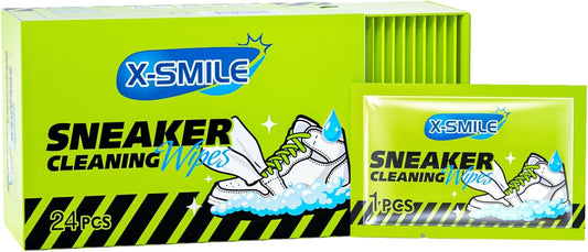 X-SMILE Shoe Cleaner Wipes Sneaker Quick Wipes Disposable Travel Portable Removes Dirt, Stains