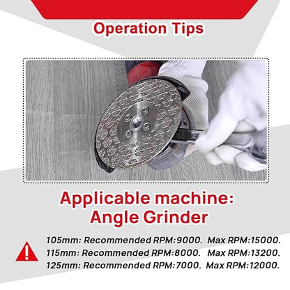 DT-DIATOOL Diamond Blade 4.5" x 5/8" Thread Flange 2-Pack - Single Side Electroplated Diamond Cutting and Grinding Disc for Granite Marble Natural Stone Tiles