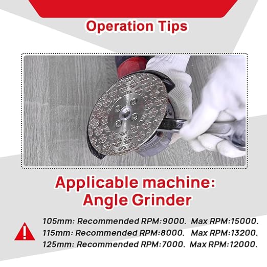 DT-DIATOOL Diamond Blade 4" x 5/8" Thread Flange 2-Pack - Single Side Electroplated Diamond Cutting and Grinding Disc for Granite Marble Natural Stone Tiles