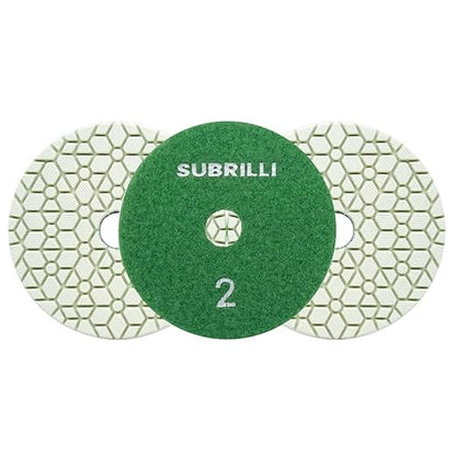 3 Step Diamond Polishing Pads 3-Pcs Step 2 Abrasive Disc for Granite Quartz Marble Concrete Terrazzo