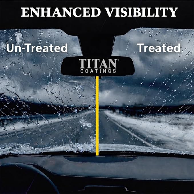 Apex Glass 50ml Hydrophobic Ceramic Coating - Professional Rain Repellent for Windshields & Windows - Long Lasting Nano Silica Protection Kit with Applicator & Microfiber USA