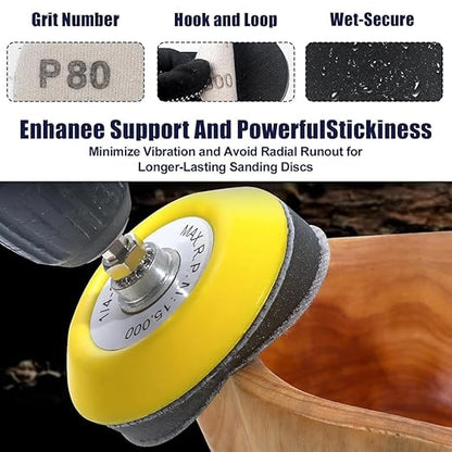 WCIC 133-Piece 3-Inch Ultimate Sanding & Polishing Kit | P60 to P10000 | 12 Grits, 120 Discs + Hooks, Loops, Pads & Plates | Complete Solution for Auto Wood Metal