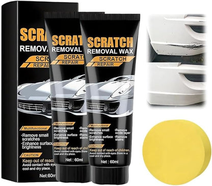 Car Scratch Removal Wax, 2026 Upgrade Scratch Remover for Vehicles, Car Scratch Repair Paste with Sponge, Car Polishing Wax Scratchs Remover Cars Paint Scratchs Repair Kit for Deep Scratches (2 Pack)