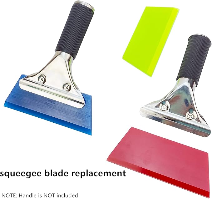 CCyanzi 3-Pack Squeegee Blade Replacement, Rubber Squeegee Blades, Small, for Shower Glass, Sink, or Window Film