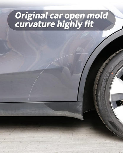Clear Paint Protective Film Shields, 8 Mil Thick Pre-Cut PPF, Lower Front Door Bra Decal Compatible With Tesla Model Y (Clear Rear Door Film 2 Pcs)