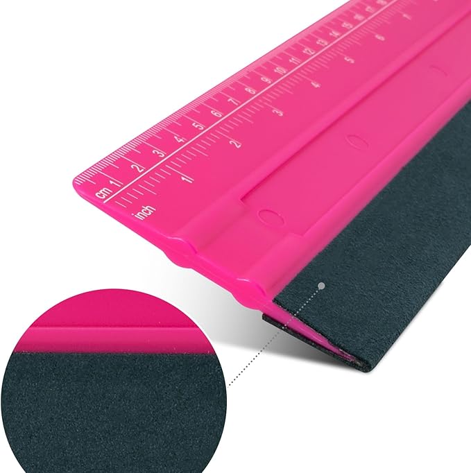 NEWISHTOOL Vinyl Wrap Squeegee for Vinyl, Big Size Wallpaper Smoothing Squeegee, 3 Pack 25CM Decals Squeegee with Ruler & Micro Suede Felt Edge for Sign Making Graphic Window Tint Film Application