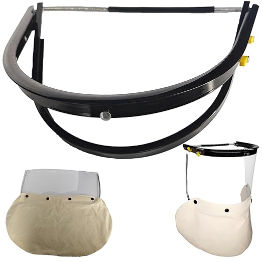 Face Shield Adapter Bracket with Anti-Fog Face Shield Window for Hard Hat