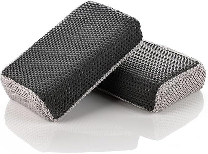 Koch-Chemie Clay Scrubber - Fast and Effective Removal of Paint Contaminants, Grime, Debris, and More - Clay Bar with Extra Scrubbing Power. Black/Ice Grey - 2-Pack