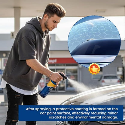 Car Coating Spray, Quick Effect Ceramic Wax Polish, All-in-One Waterless Wash & Scratch Repair Spray, Removes Oil Film, Enhances Gloss & Hydrophobic Protection, 250ml x 3 Pack