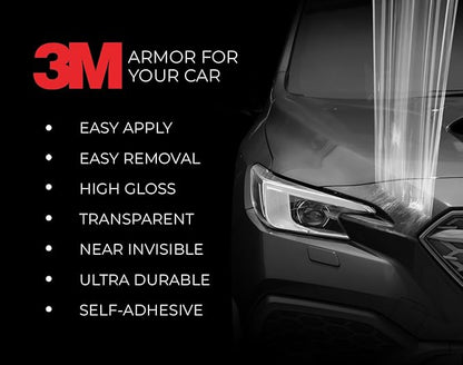 3M Clear Vinyl Paint Protection Film 6 Inch by 120 Inch Roll w/Yellow Detailer Squeegee