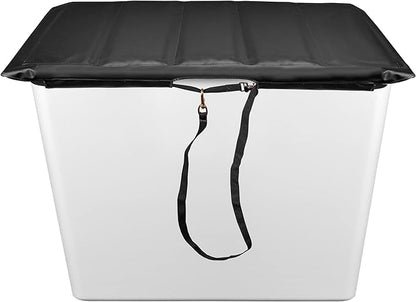 Bucket Truck Parts Folding Hard Top Bucket Cover, Space-saving Foldable Hard Cover that Hold Up Even If Water Pools, Nylon Strap with Buckle for Quick Fastening, Fits 2 Man Bucket (28"x51")