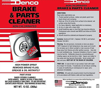 Denco # 1930-50 Brake & Parts Cleaner - 50-State Compliant - 13 OZ Per Can - Non-Chlorinated - 12 to 960 Cans/Case (6)