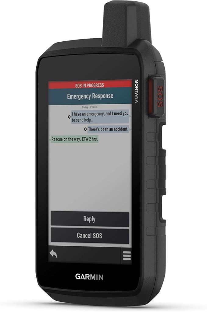 Garmin Montana® 710i, Rugged GPS Handheld Navigator with Built-in inReach® Technology for SOS and 2-way Texts in Remote Areas, 5” Touchscreen, Satellite Imagery and Maps for Routing on Roads or Trails