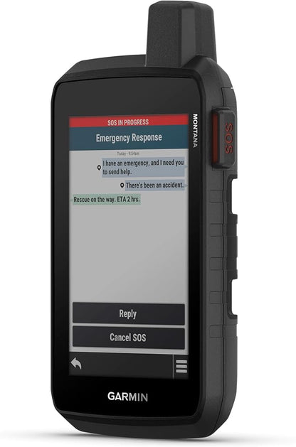 Garmin Montana® 710i, Rugged GPS Handheld Navigator with Built-in inReach® Technology for SOS and 2-way Texts in Remote Areas, 5” Touchscreen, Satellite Imagery and Maps for Routing on Roads or Trails