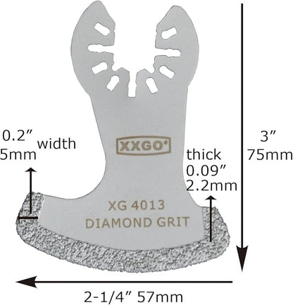 XXGO 4 Pcs Diamond Oscillating Multi Tool Blades for Removing Grit Grout XG4202S