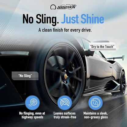 Nanoskin BLUE DRESS Premium Dressing 16 Oz. - Sprayable Interior & Exterior Dressing for Car Detailing | Works on Tire, Vinyl, Rubber, Plastic & Trim | Safe for Cars, Trucks, Motorcycles, RVs & More