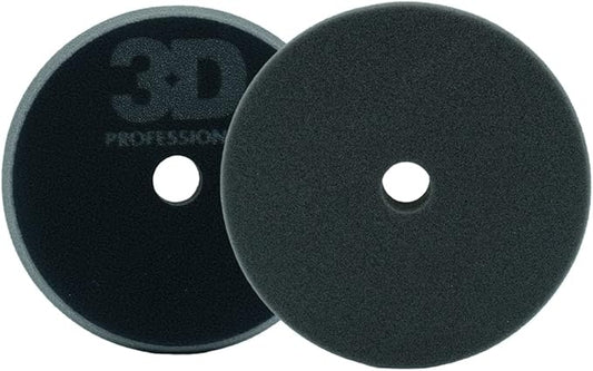 3D 5.5” Black Foam Cutting Pad – Heavy Cutting Buffing Pad for Paint Correction | Removes Swirls, Scratches & Oxidation | Rotary & DA Safe | USA Made