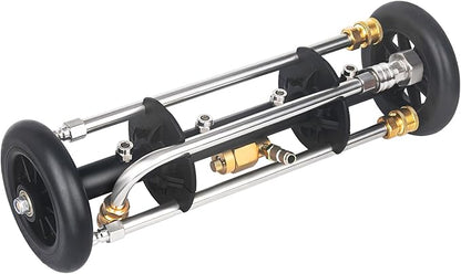 DUSICHIN Undercarriage Cleaner Water Broom Pressure Washer Attachment, 16 Inches Undercarriage Washer, Pressure Washer Underbody Car Cleaner 4 Extension Wands 4 nozzles Garden Hose Adapter DUS3202
