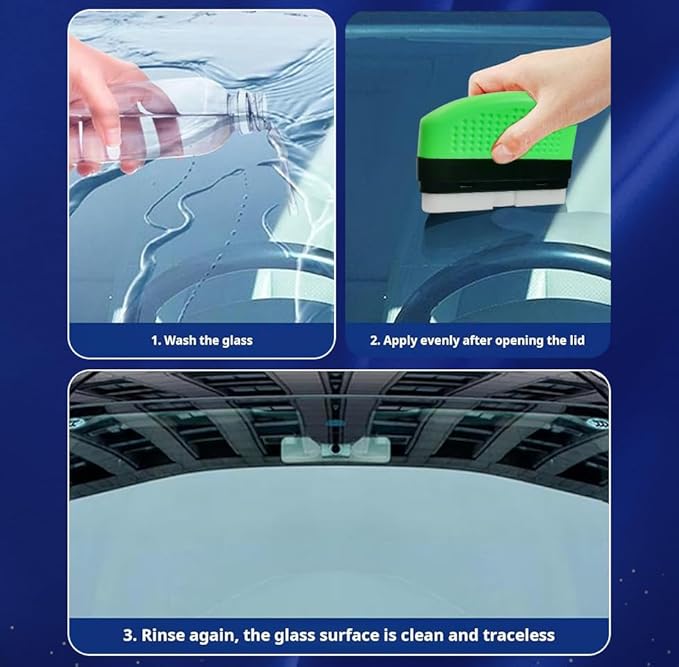 2026 Upgrade 2.0 Clear Vision Glass Cleaner, Oil Film Cleaning Brush for Automotive Windows, Clearvision Cars Windshield Cleaner Tool, Universal Cleaning Wipe Board (Upgrade)