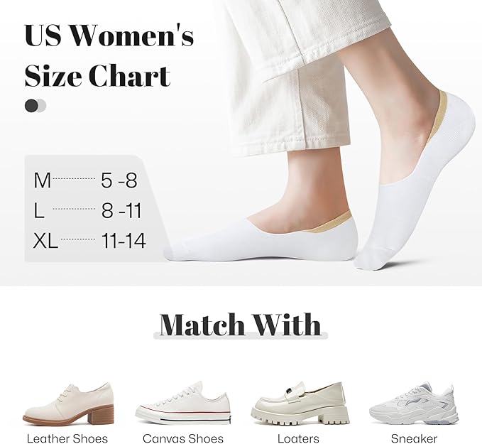 wernies No Show Socks Women Low Socks Non Slip Flat Boat Line 4/8 Pairs