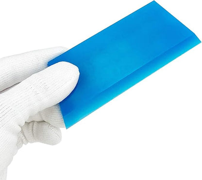 CARTINTS 2pack Squeegee Blade Replacement Mini Squeegee, 5.1x 2 inch, for Cleaning Glass, Shower Door and Car Windows and Screen Printing,Blue