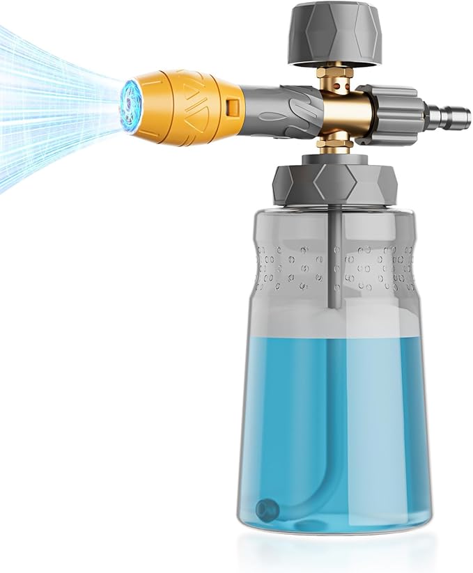 Foam Cannon for Pressure Washer, Car Wash Foam Gun Kit, Tool Daily Foam Cannon with 1/4 Inch Quick Connector, Soap Cannon for Pressure Washer, Car Foam Sprayer