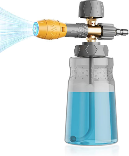 Foam Cannon for Pressure Washer, Car Wash Foam Gun Kit, Tool Daily Foam Cannon with 1/4 Inch Quick Connector, Soap Cannon for Pressure Washer, Car Foam Sprayer